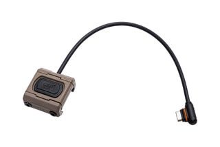 Unity Tactical ModButton Lite Single Lead Switch with LINK USB-C has FDE housing.